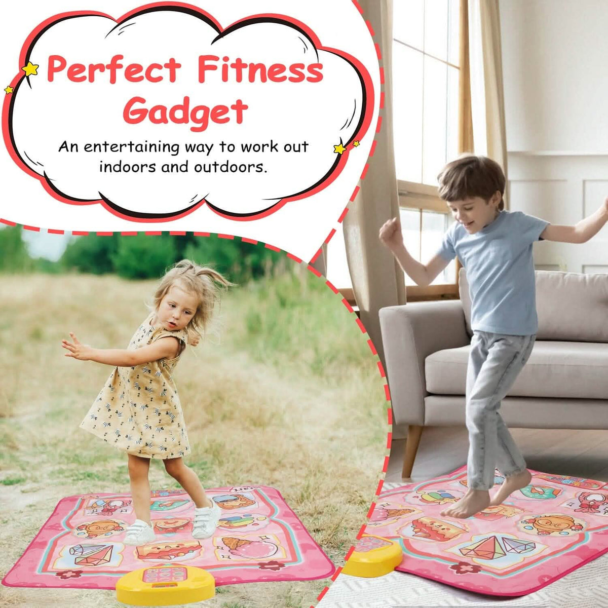 Kids Electronic Music Dance Pad with 6 Modes Toys & Games - Tophatter Daily Deals