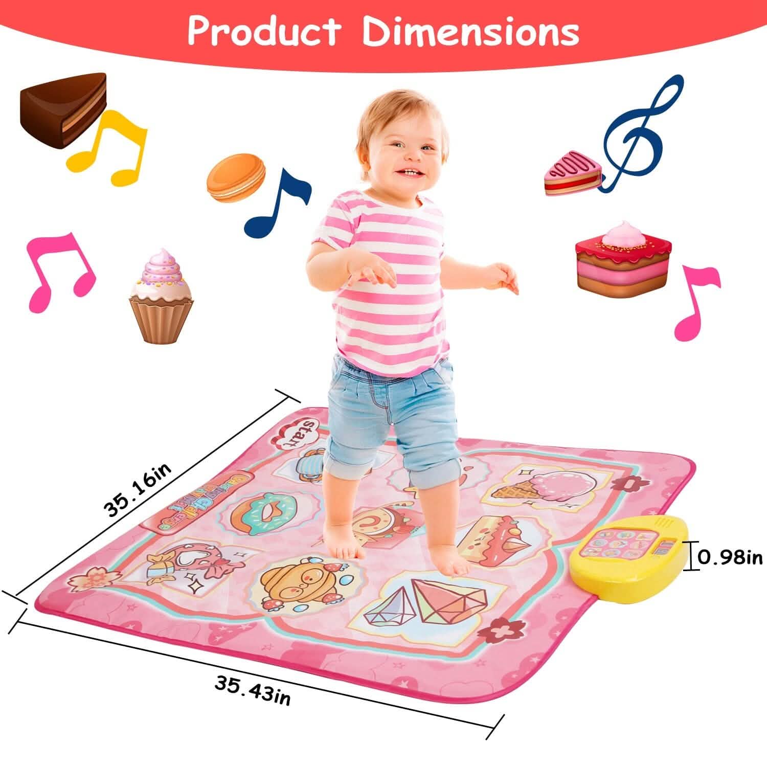 Kids Electronic Music Dance Pad with 6 Modes Toys & Games - Tophatter Daily Deals