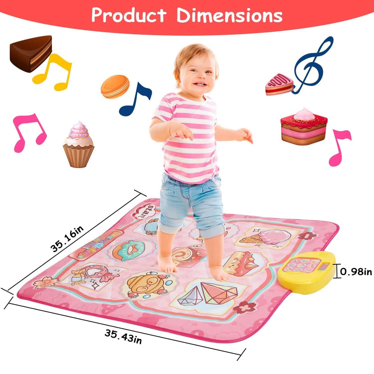 Kids Electronic Music Dance Pad with 6 Modes Toys & Games - Tophatter Daily Deals