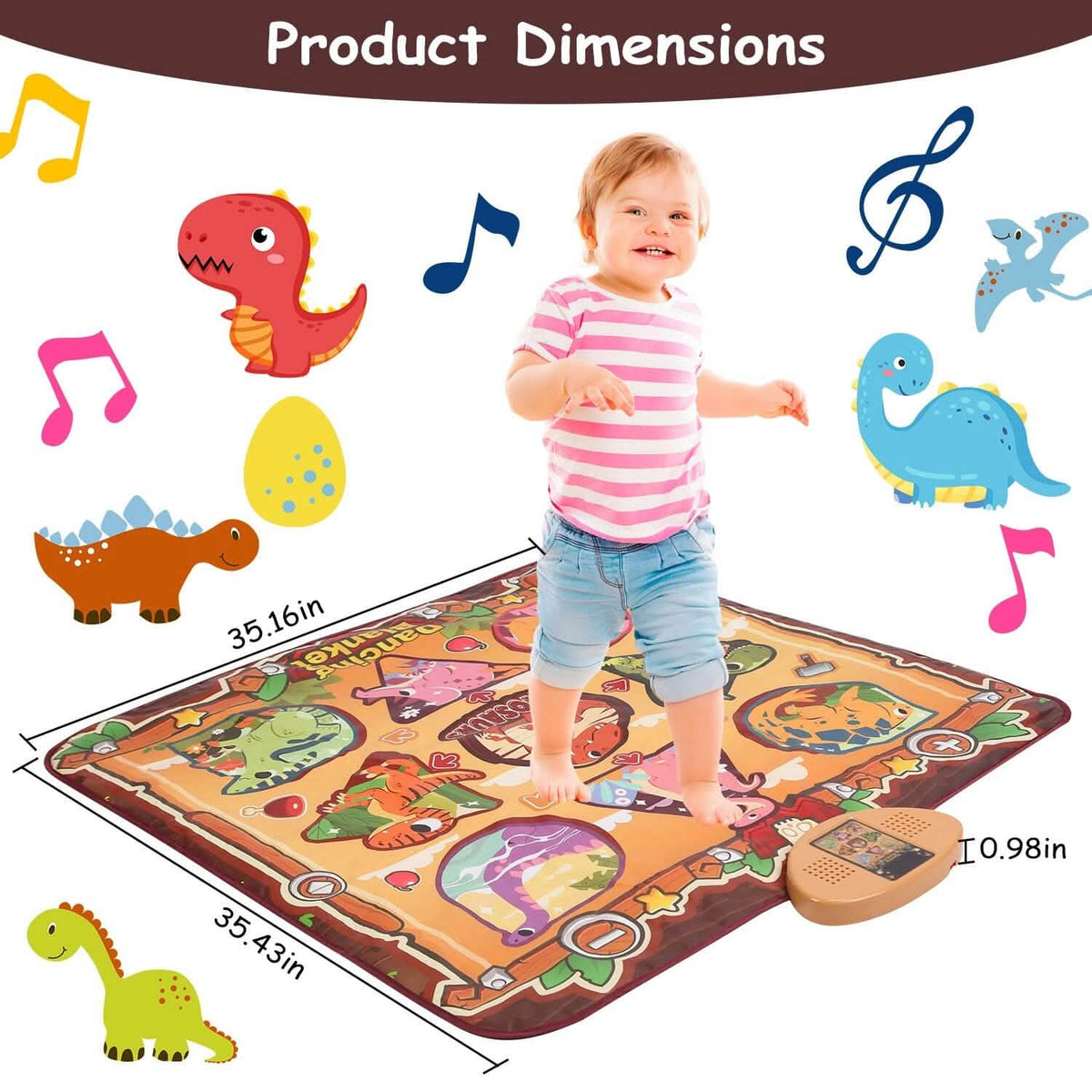 Kids Electronic Music Dance Pad with 6 Modes Toys & Games - Tophatter Daily Deals