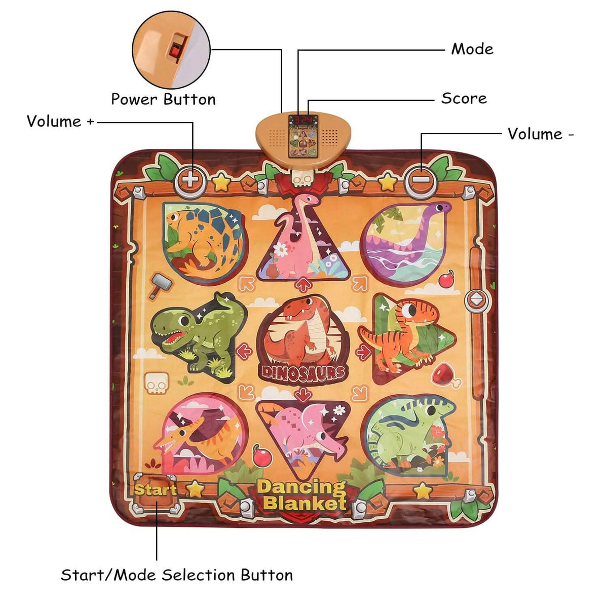 Kids Electronic Music Dance Pad with 6 Modes Toys & Games - Tophatter Daily Deals