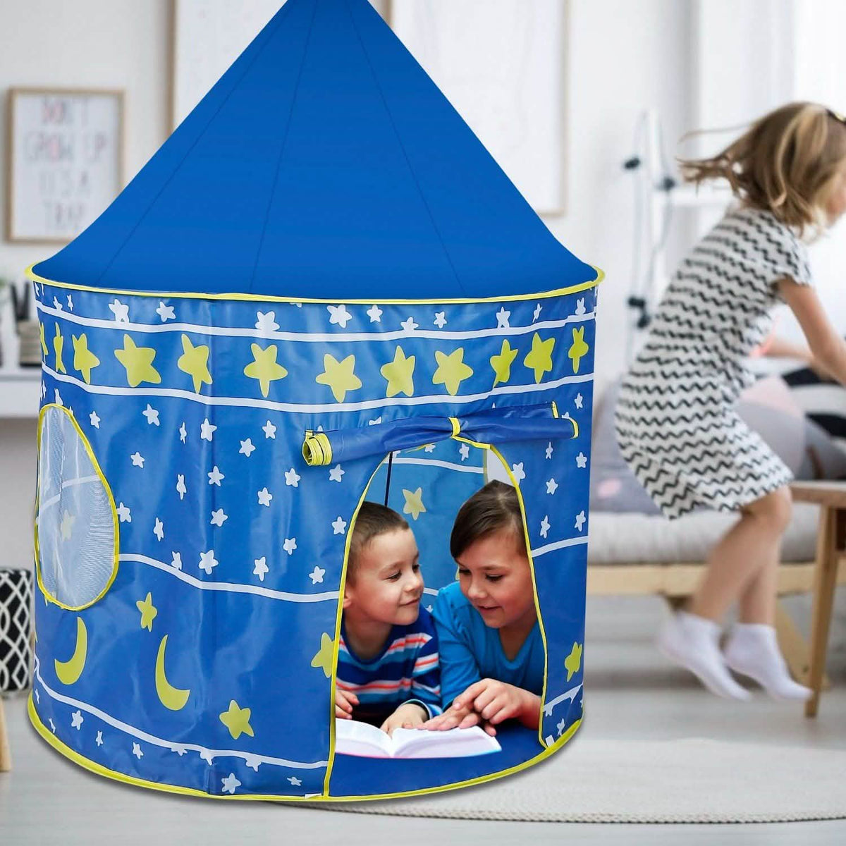 Kids Foldable Pop Up Play Tent Toys & Games - Tophatter Daily Deals