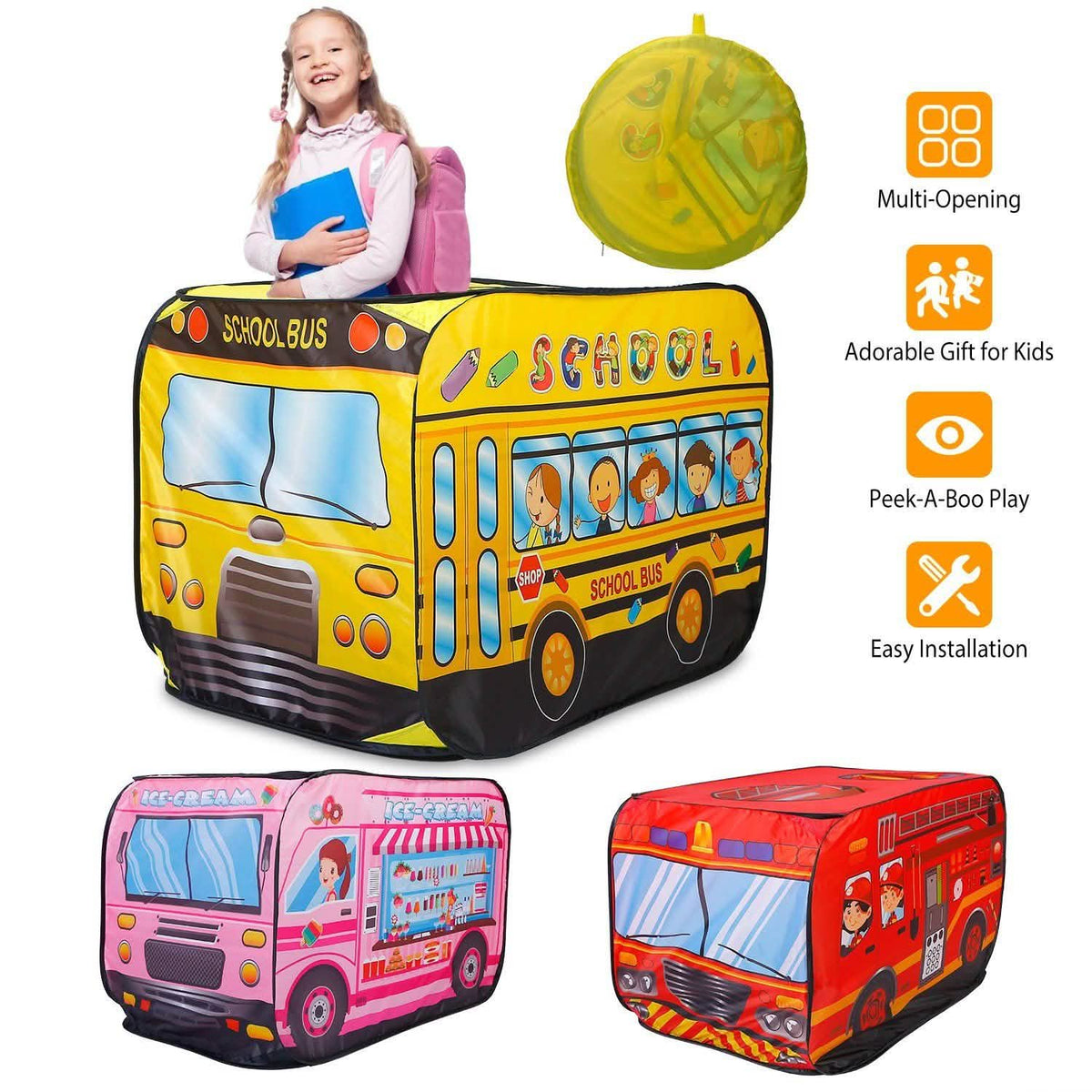 Kids Play Tent Foldable Pop Up Toys & Games - Tophatter Daily Deals