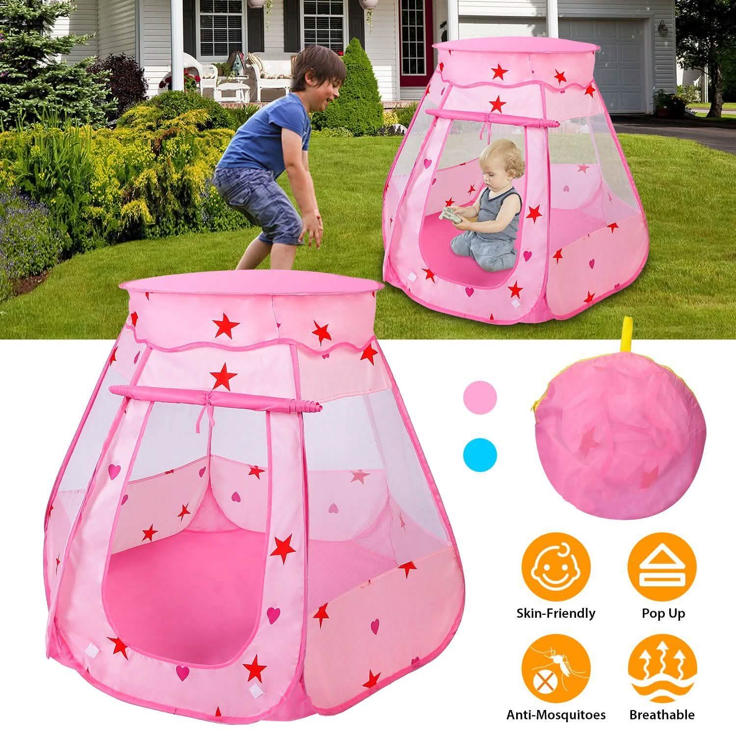 Kids Pop Up Prince Princess Toddler Play Tent Toys & Games - Tophatter Daily Deals