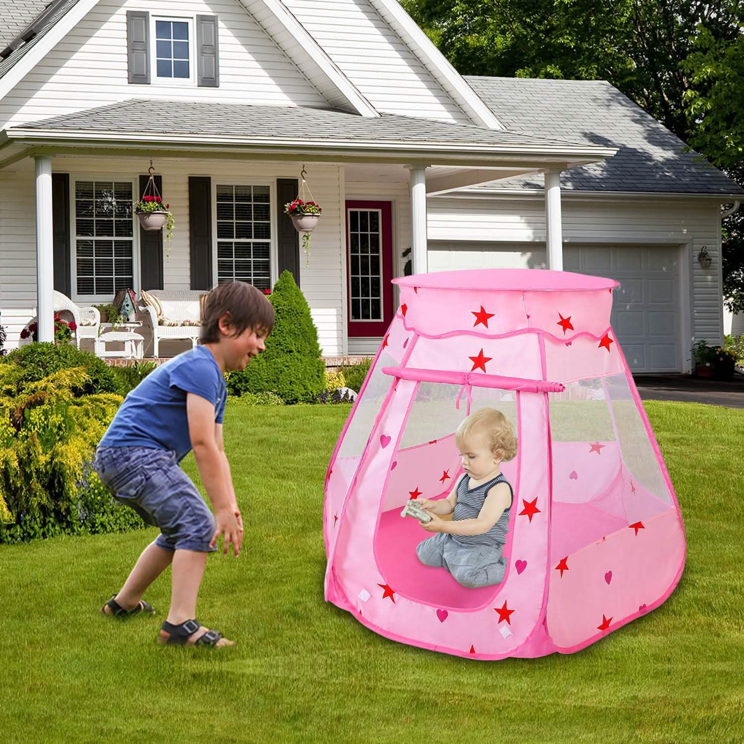 Kids Pop Up Prince Princess Toddler Play Tent Toys & Games - Tophatter Daily Deals