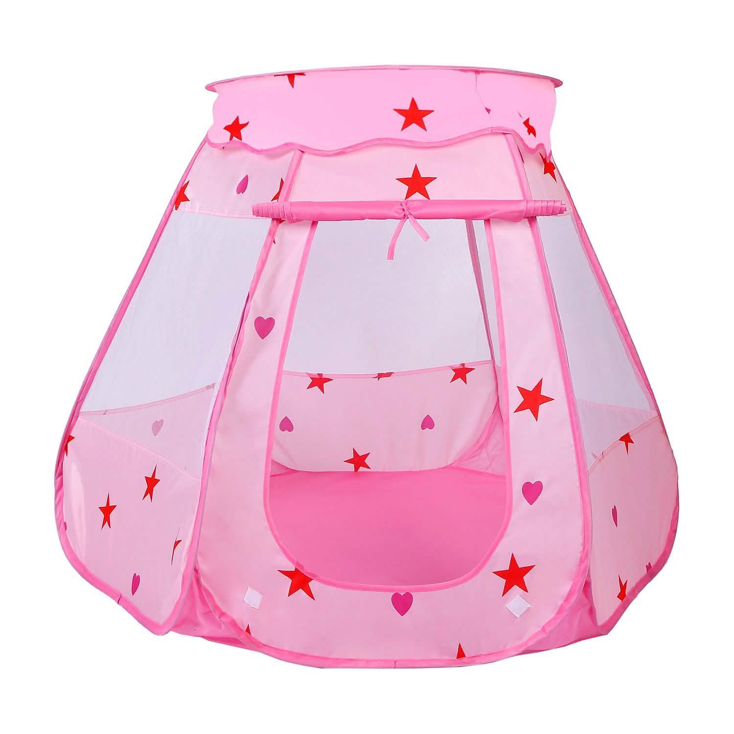 Kids Pop Up Prince Princess Toddler Play Tent Pink Toys & Games - Tophatter Daily Deals