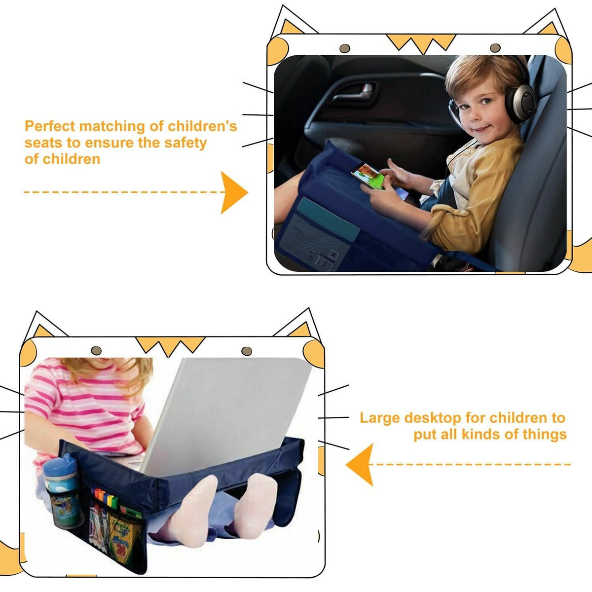 Kids Safety Travel Tray Waterproof Car Seat Automotive - Tophatter Daily Deals