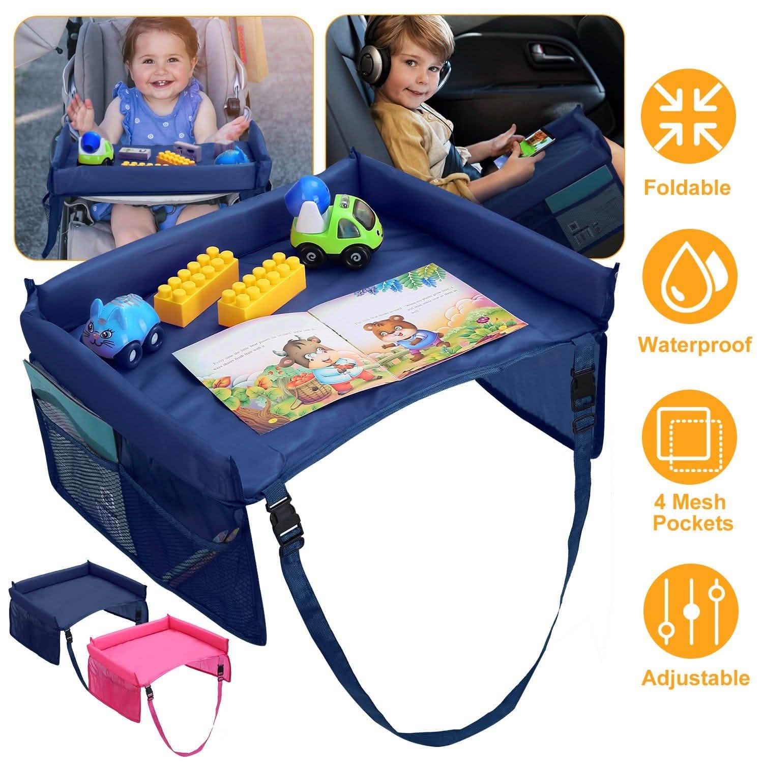 Kids Safety Travel Tray Waterproof Car Seat Automotive - Tophatter Daily Deals