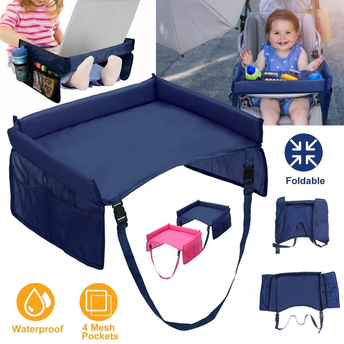 Kids Safety Travel Tray Waterproof Car Seat Automotive - Tophatter Daily Deals