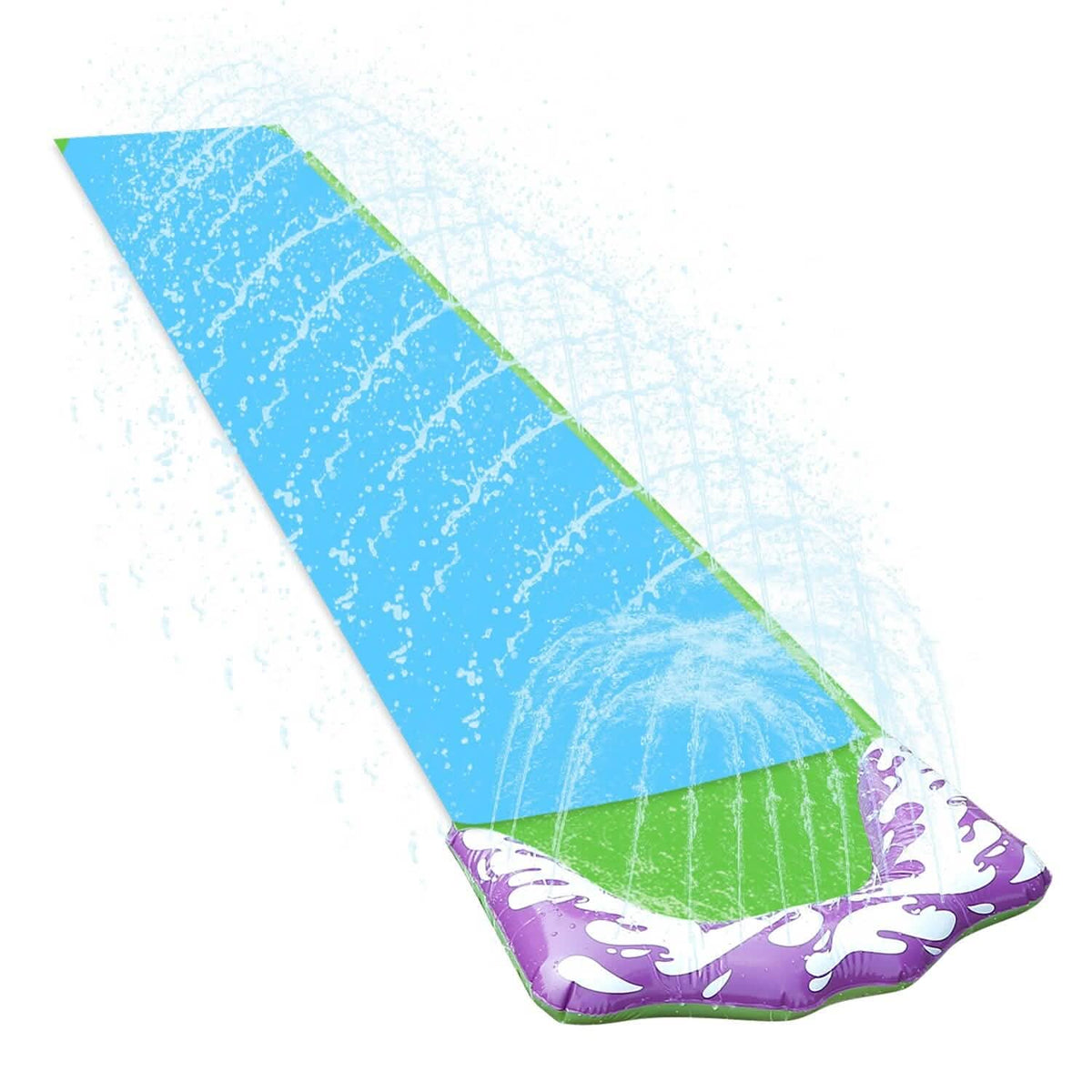 Kids Single Water Slide Lawn Surfing Racing Lane Slip Splash Spray Sprinkler Outdoor Recreation - Tophatter Daily Deals