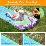 Kids Single Water Slide Lawn Surfing Racing Lane Slip Splash Spray Sprinkler Outdoor Recreation - Tophatter Daily Deals