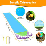 Kids Single Water Slide Lawn Surfing Racing Lane Slip Splash Spray Sprinkler Outdoor Recreation - Tophatter Daily Deals