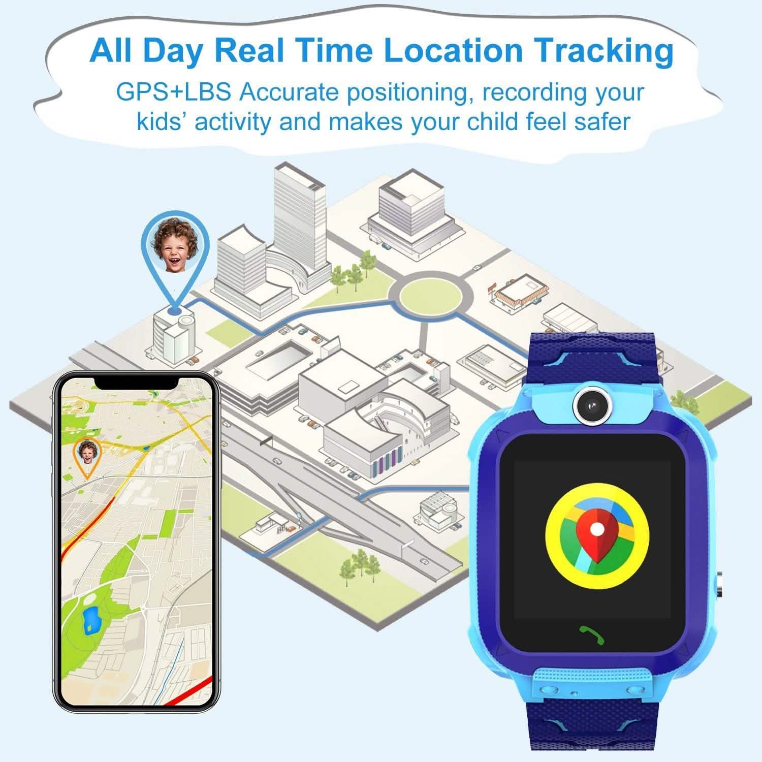 Kid's Smartwatch GPS Tracker Smart Watches - Tophatter Daily Deals