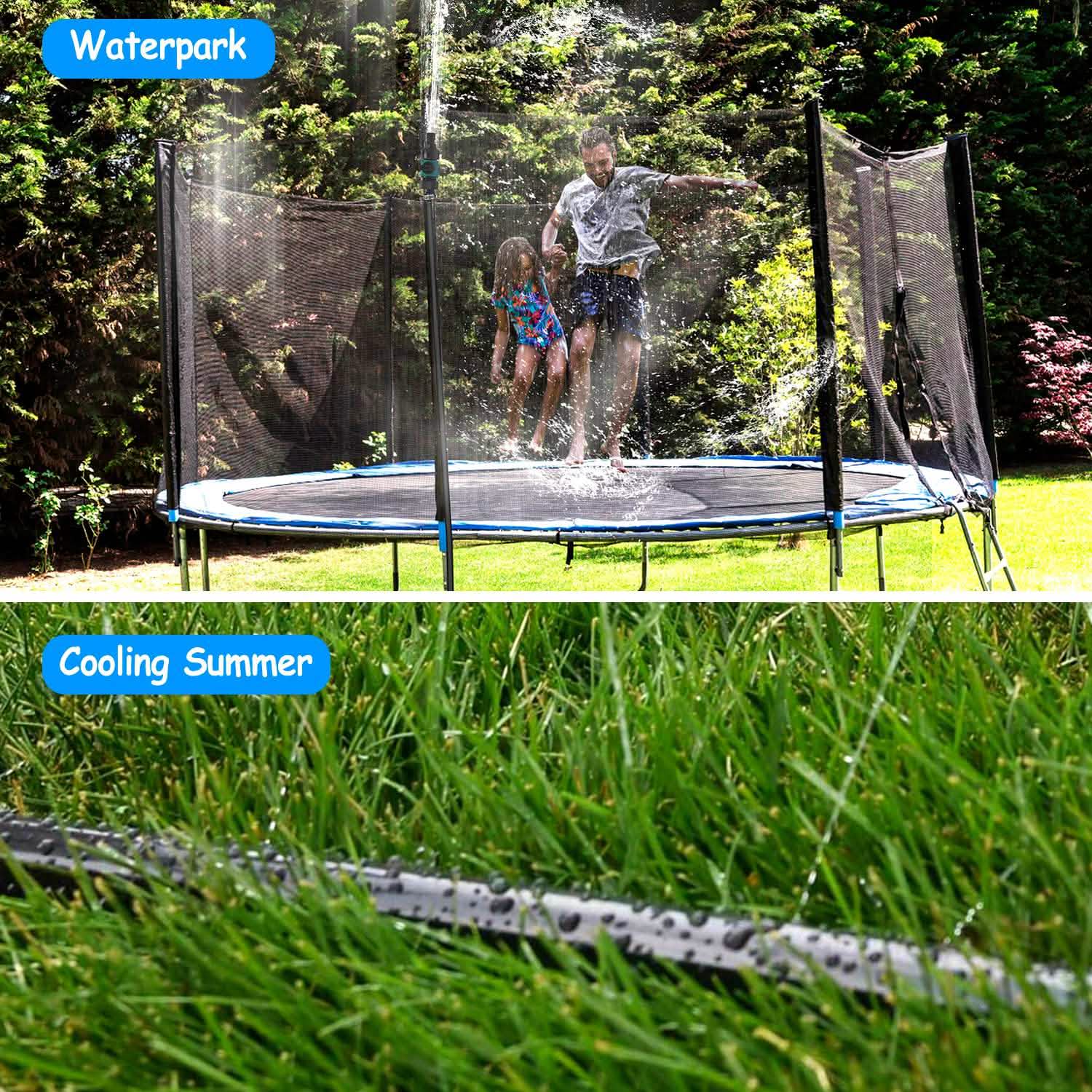 Kids Trampoline Sprinkler Outdoor Garden & Patio - Tophatter Daily Deals