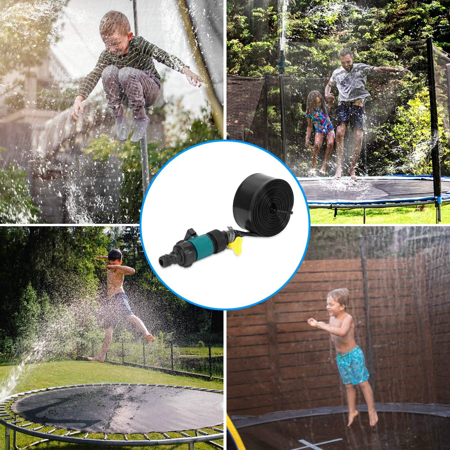 Kids Trampoline Sprinkler Outdoor Garden & Patio - Tophatter Daily Deals