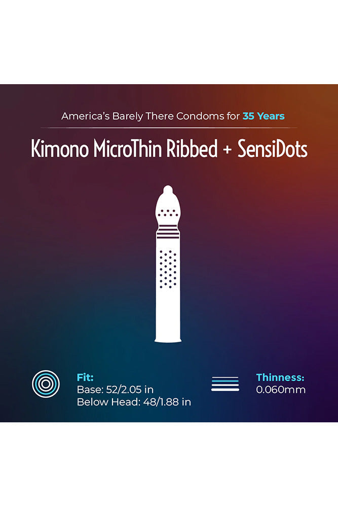 Kimono - MicroThin Ribbed Plus Sensi-Dots - 12 Pack - Tophatter Daily Deals
