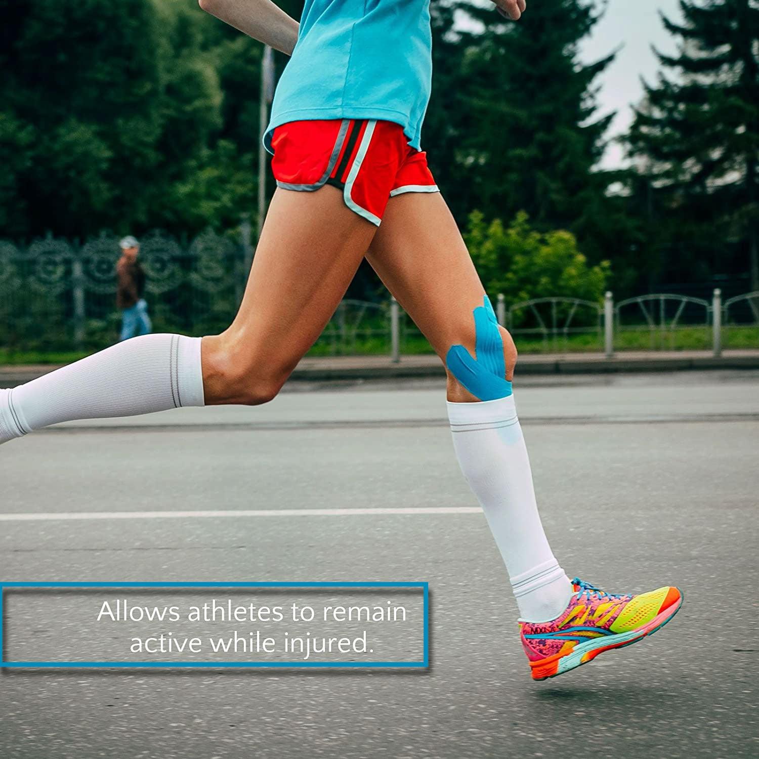 Muscle Kinesiology Tape - Physio Knee Support Recovery Muscle Sports Tape 5m Roll of Elastic Muscle Support Tape for Exercise, Sports & Injury Recovery Health Care - Tophatter Daily Deals