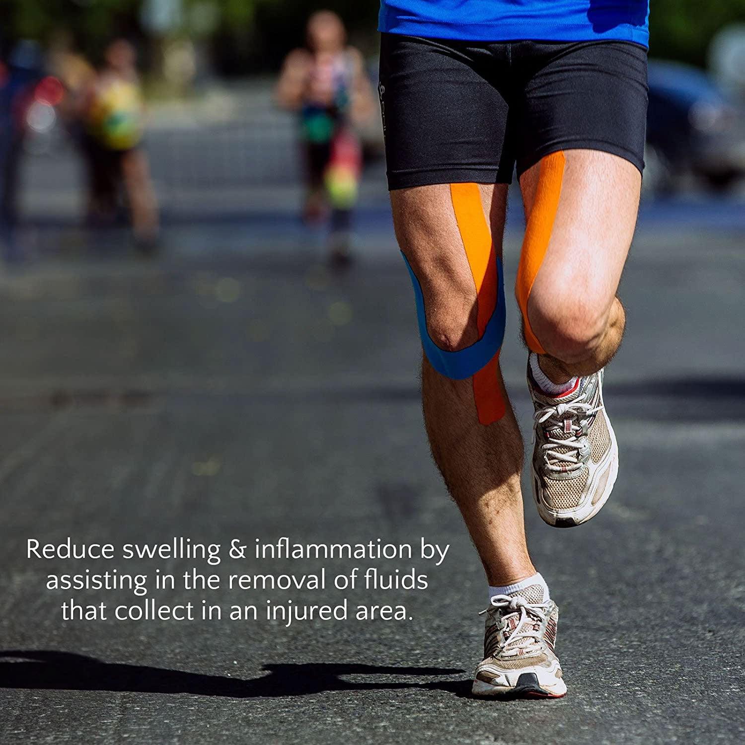 Muscle Kinesiology Tape - Physio Knee Support Recovery Muscle Sports Tape 5m Roll of Elastic Muscle Support Tape for Exercise, Sports & Injury Recovery Health Care - Tophatter Daily Deals