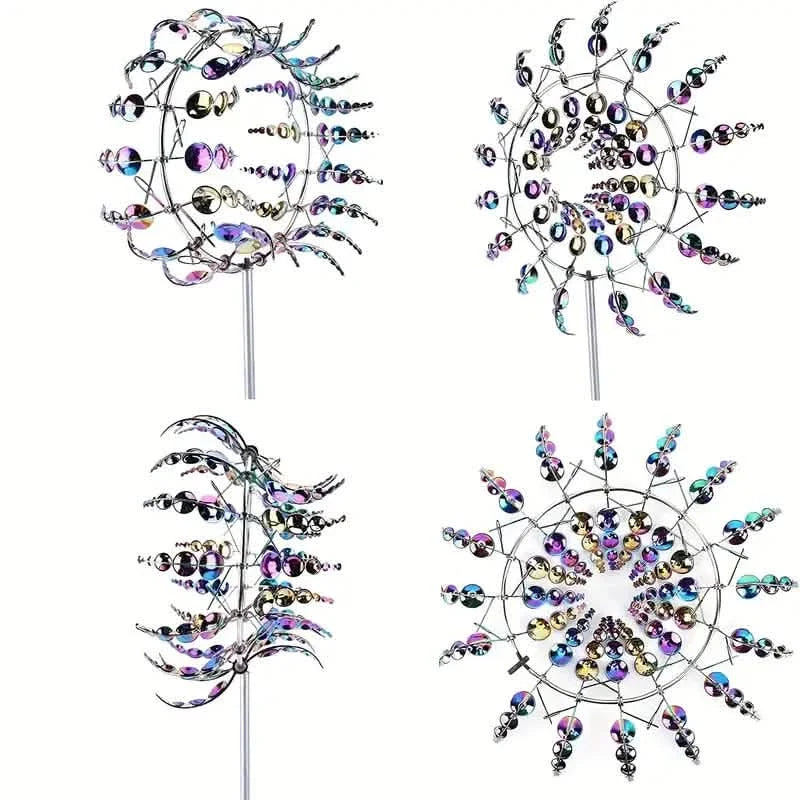 Kinetic Wind Sculptures & Spinners 3D Wind Spinner Wind Powered Wind Art Garden & Patio - Tophatter Daily Deals