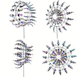 Kinetic Wind Sculptures & Spinners 3D Wind Spinner Wind Powered Wind Art Garden & Patio - Tophatter Daily Deals