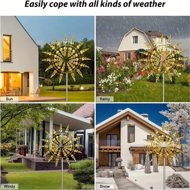 Kinetic Wind Sculptures & Spinners 3D Wind Spinner Wind Powered Wind Art Garden & Patio - Tophatter Daily Deals