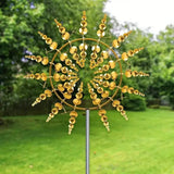 Kinetic Wind Sculptures & Spinners 3D Wind Spinner Wind Powered Wind Art Gold Garden & Patio - Tophatter Daily Deals
