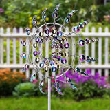 Kinetic Wind Sculptures & Spinners 3D Wind Spinner Wind Powered Wind Art Multicolor Garden & Patio - Tophatter Daily Deals