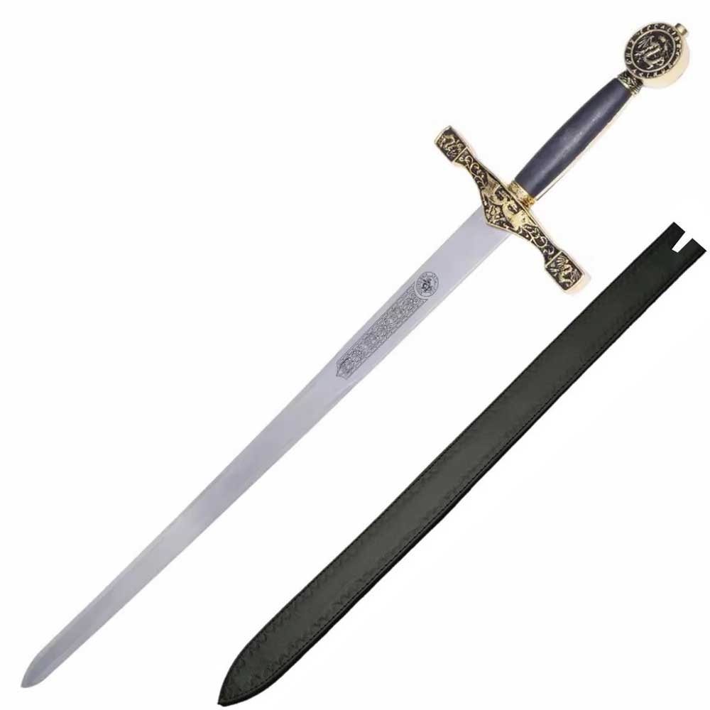 King Arthur’s Excalibur Sword Collectors Edition with Leather Sheath - Tophatter's Inc. Weapons Store Online Collectible Weapons - Tophatter Daily Deals