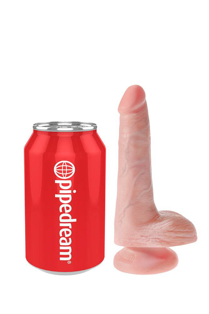 Pipedream - King Cock - Realistic Dildo with Balls - 6 inch - Beige Sex Toy - Tophatter Daily Deals
