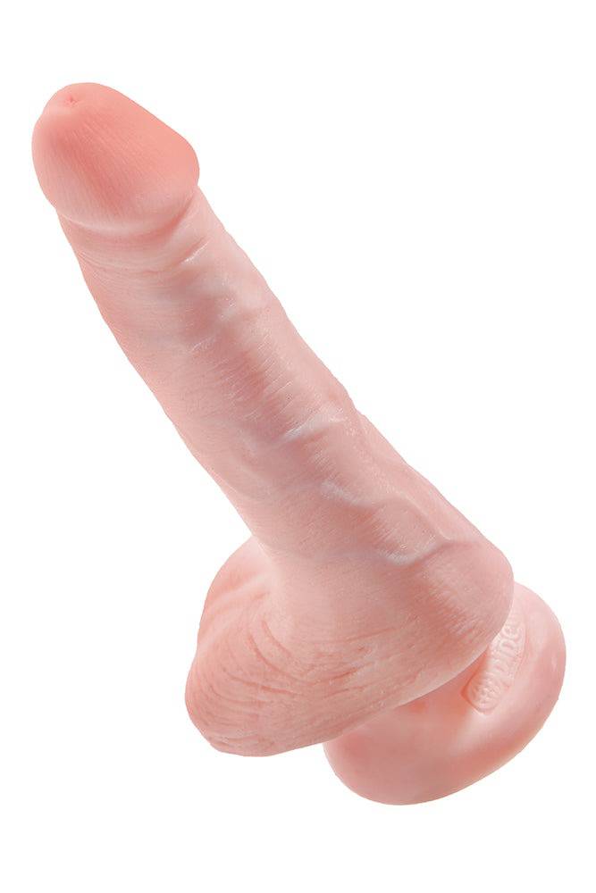 Pipedream - King Cock - Realistic Dildo with Balls - 6 inch - Beige Sex Toy - Tophatter Daily Deals
