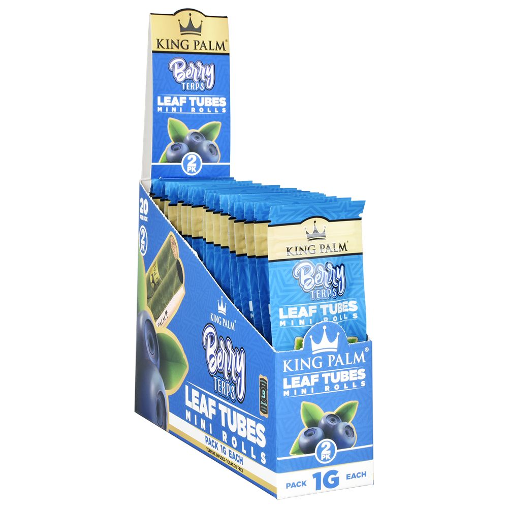 King Palm Leaf Rolls | Mini 2 Pack Full Box Berry Terps Blunt Wraps & Leaf Rolls - Tophatter Daily Deals