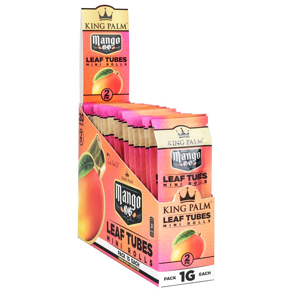 King Palm Leaf Rolls | Mini 2 Pack Full Box Mango OG Blunt Wraps & Leaf Rolls - Tophatter Daily Deals