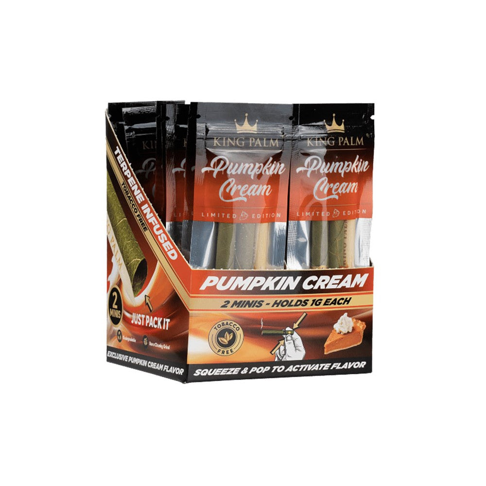 King Palm Leaf Rolls | Mini 2 Pack Full Box Pumpkin Cream Blunt Wraps & Leaf Rolls - Tophatter Daily Deals