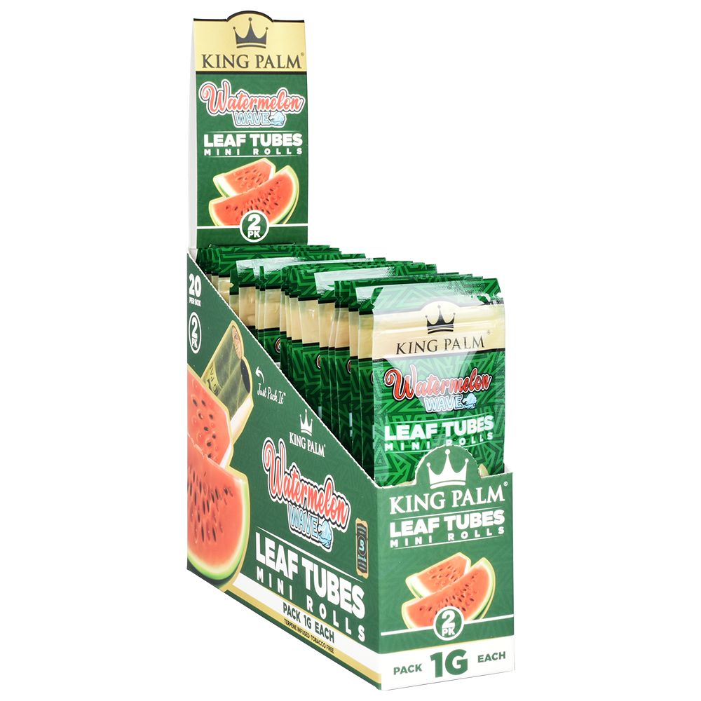 King Palm Leaf Rolls | Mini 2 Pack Full Box Watermelon Wave Blunt Wraps & Leaf Rolls - Tophatter Daily Deals