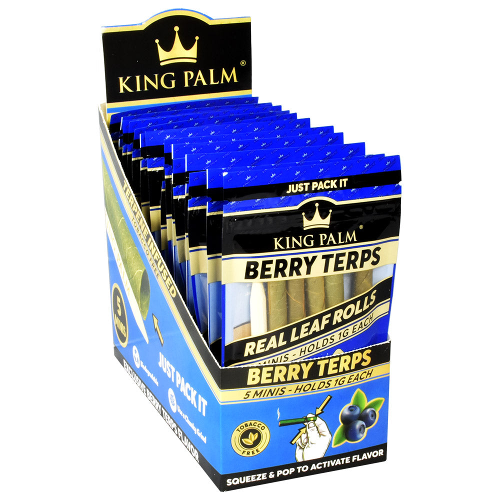 King Palm Leaf Rolls | Mini 5 Pack Berry Terps Blunt Wraps & Leaf Rolls - Tophatter Daily Deals