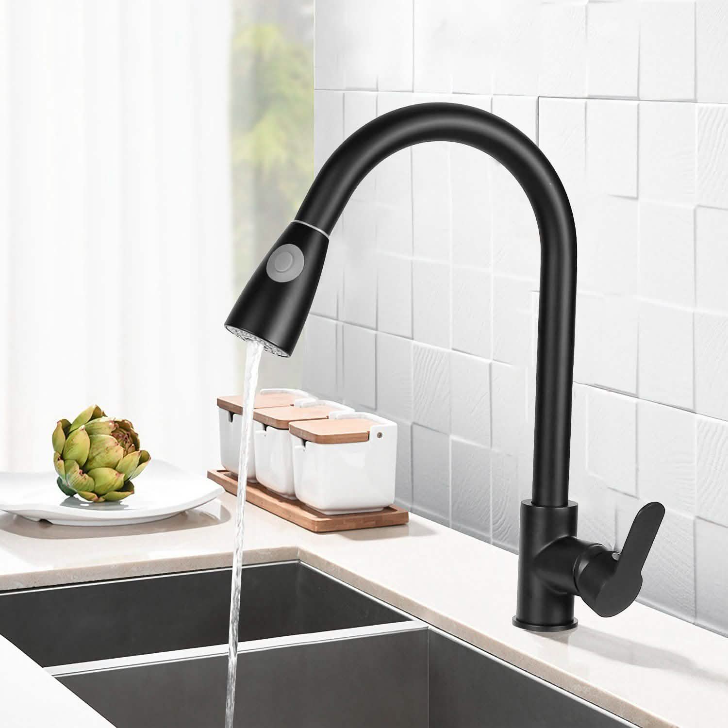 Kitchen Faucet Single Handle with Hot and Cold Control Home Improvement - Tophatter Daily Deals
