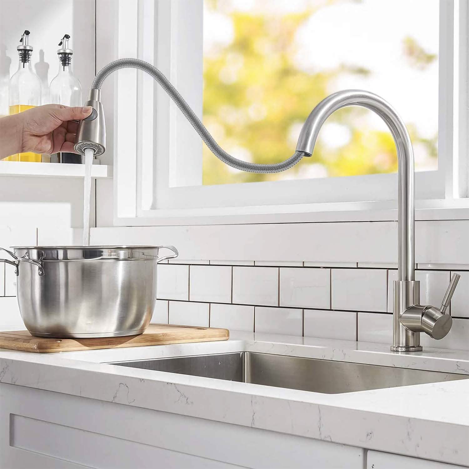 Kitchen Faucets Single Handle Kitchen Home Improvement - Tophatter Daily Deals
