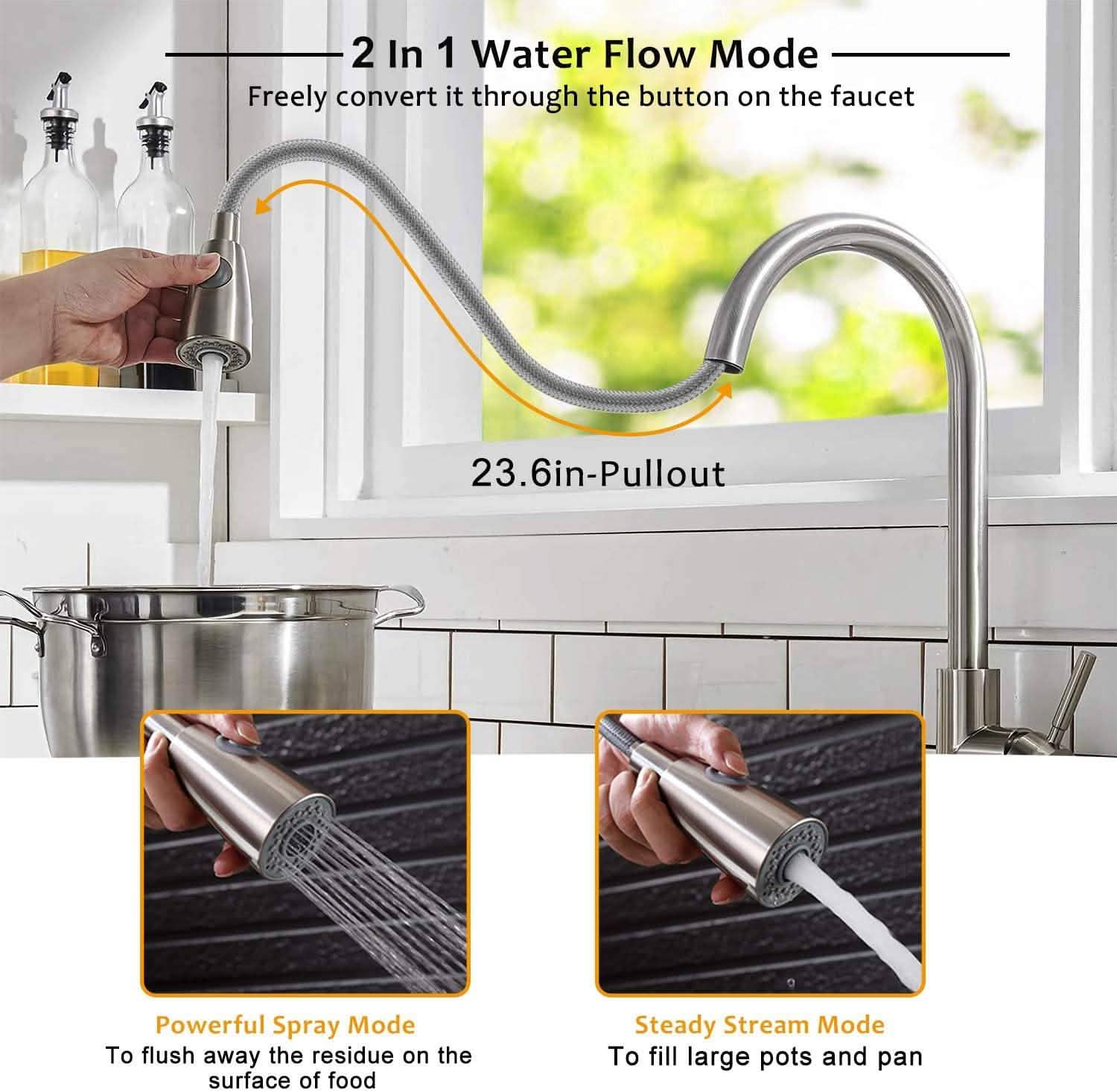 Kitchen Faucets Single Handle Kitchen Home Improvement - Tophatter Daily Deals