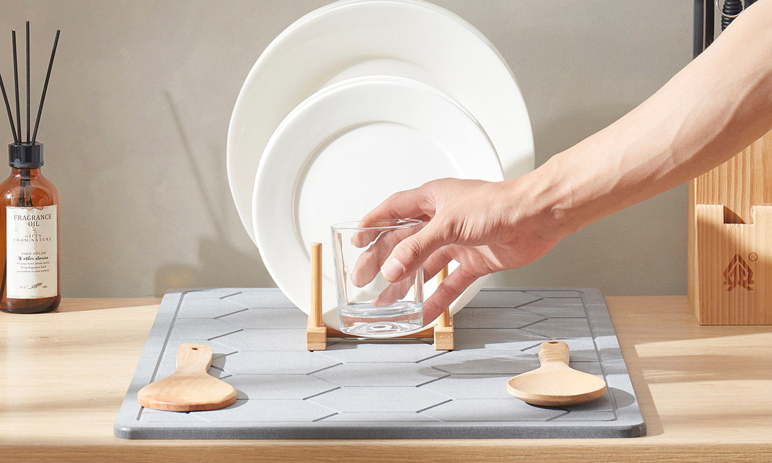 Bibb Home Diatomaceous Earth Stone Bath Mat Drying Mat - Tophatter Daily Deals