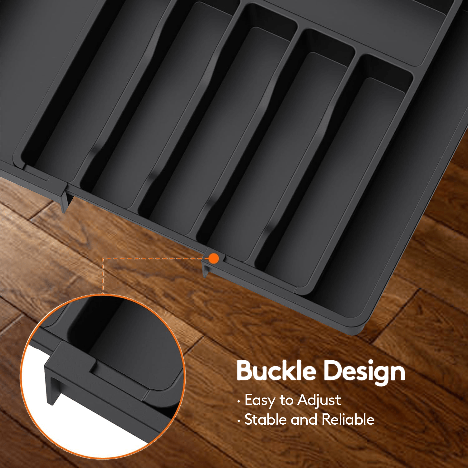 Cutlery Tray For Drawer - Extendable Drawer Organiser Insert For Kitchen Utensils Storage Household - Tophatter Daily Deals