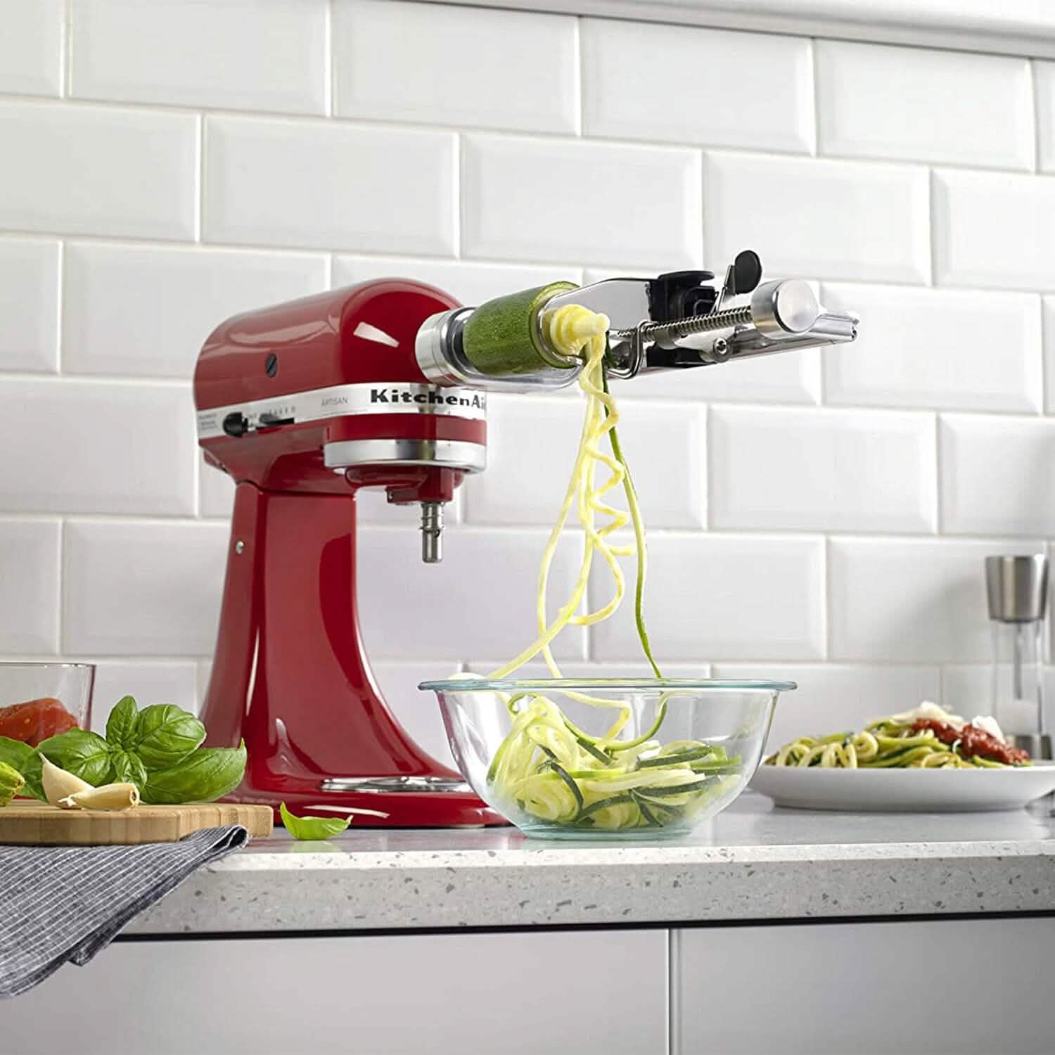 KitchenAid 7 Blade Spiralizer Plus with Peel, Core and Slice Kitchen Appliances - Tophatter Daily Deals