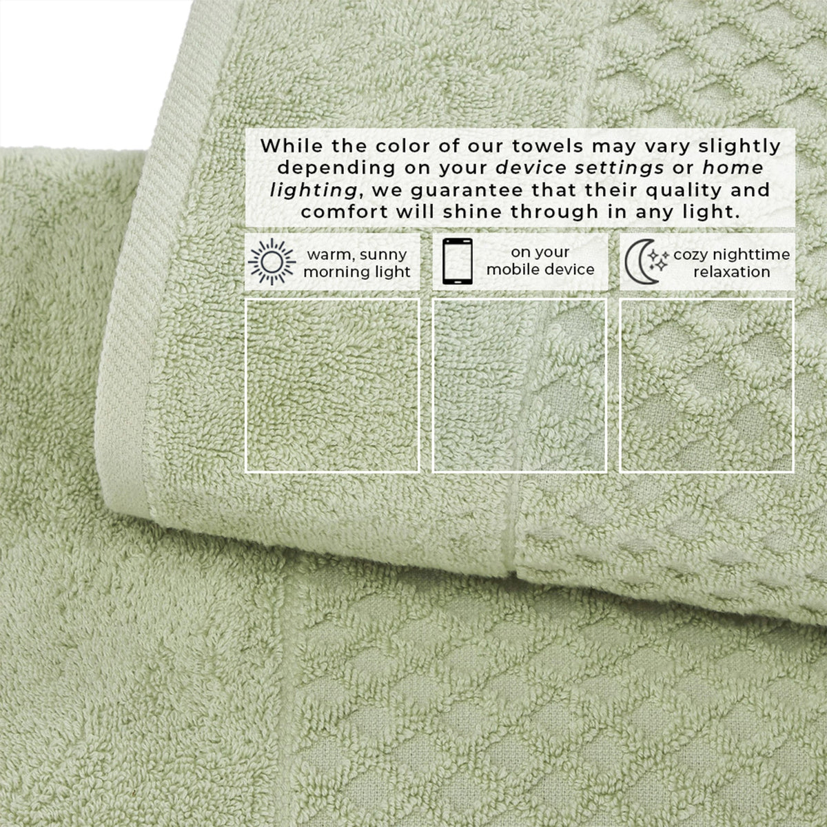 Cotton Diamond Waffle Weave Bath Towel Set - Grayson Collection Bath - Tophatter Daily Deals