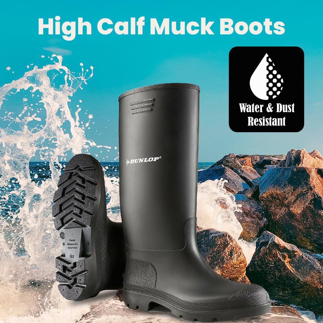 Extra Wide Calf Boot - Mens Womens High Calf Rain Muck Boot Shoes Mountain & Cycling - Tophatter Daily Deals