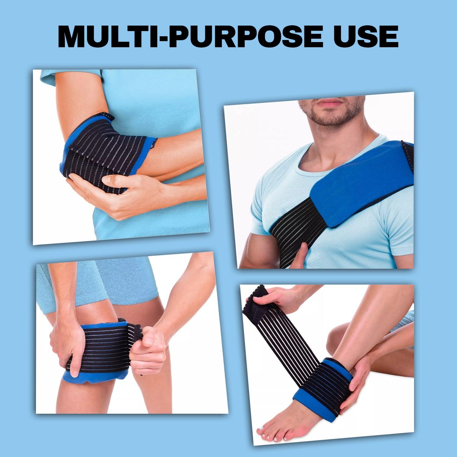 Injury Ice Pack - 3-in-1 Knee Ice Wrap Reusable Ice Packs for Knees Hot and Cold Gel Pack Health Care - Tophatter Daily Deals