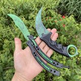 Fade Doppler Lore Case Hardened Gamma Case Balisong Karambit 2 in 1 Gift Box - Tophatter Daily Deals