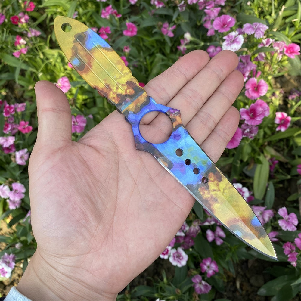 Metal Skeleton Knife Stainless Blunt Blade 20cm/7.8'' Case Hardened - Tophatter Daily Deals