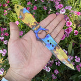 Metal Skeleton Knife Stainless Blunt Blade 20cm/7.8'' Case Hardened - Tophatter Daily Deals