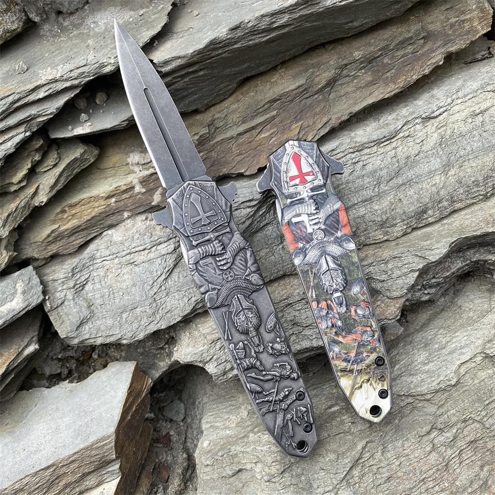Crusades Knife Knights Templar Folding Knife - Tophatter Daily Deals