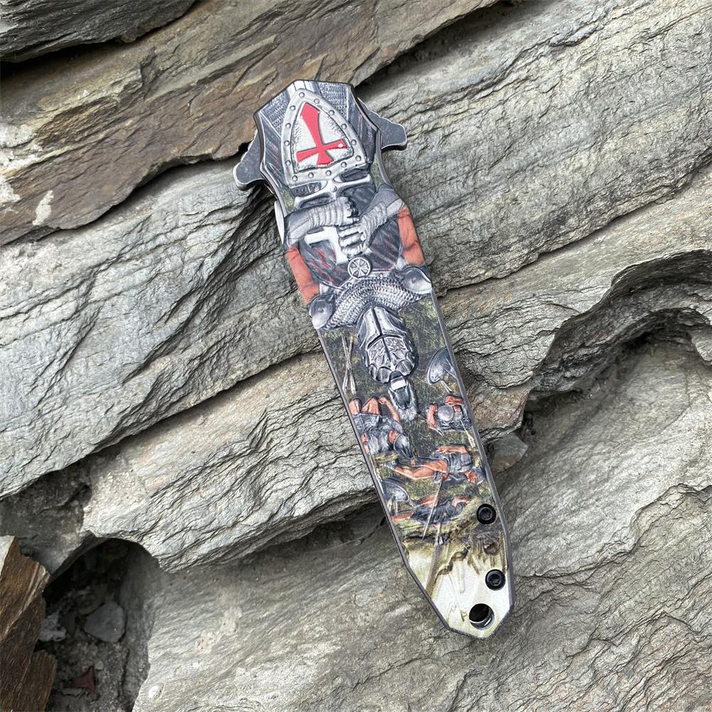 Crusades Knife Knights Templar Folding Knife - Tophatter Daily Deals