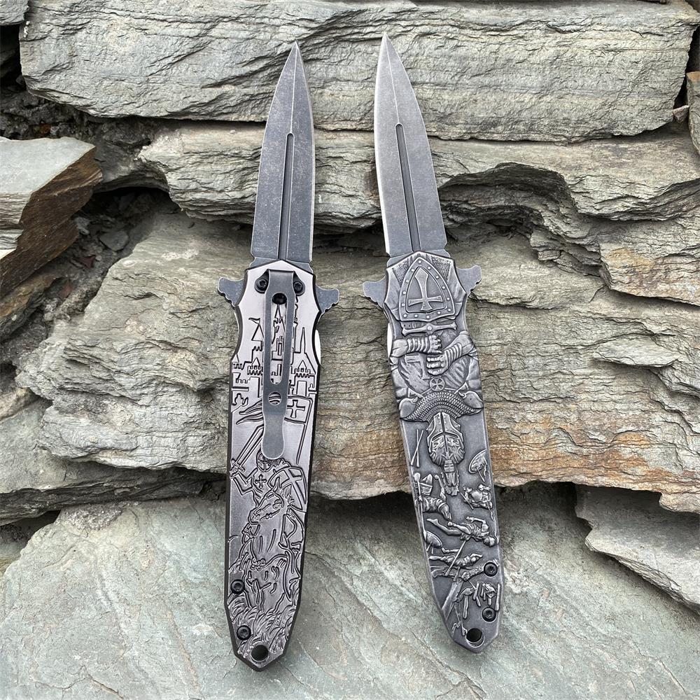 Crusades Knife Knights Templar Folding Knife - Tophatter Daily Deals